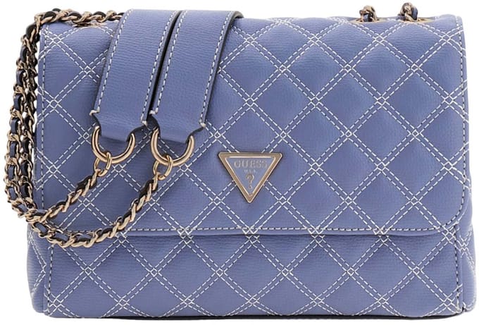 GUESS schoudertas Giully II 2 Compartment Convertible Flap Grey Blue blauwgrijs