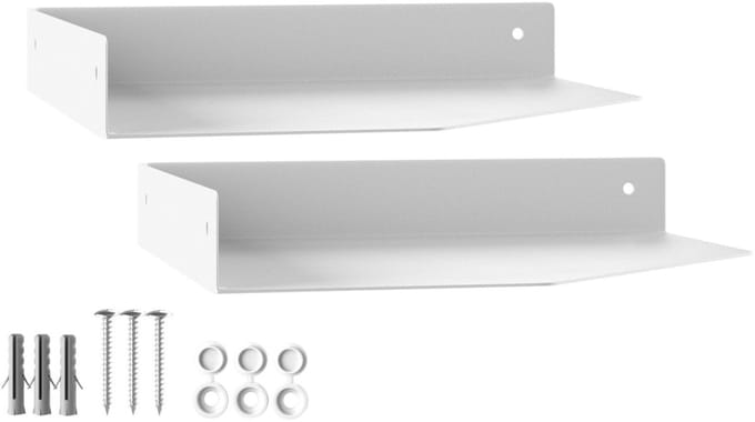 2 stuks Hoekwandplank HOVER-IX 200x200x30mm wit