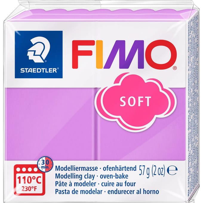Boetseerklei Fimo soft 57 gram lavendel