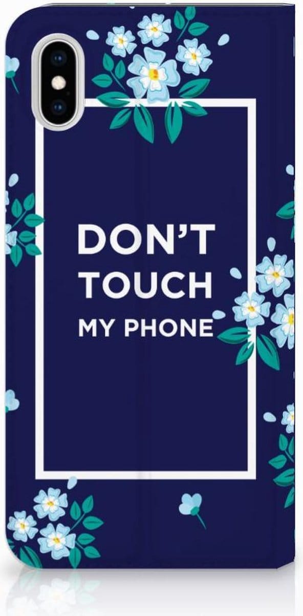 Apple iPhone Xs Max Design Case Flowers Blue DTMP
