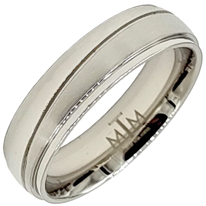 Tesoro Mio Michel – Verlovingsring / Trouwring Man - Edelstaal – 20 mm / Maat 63