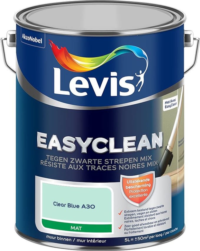 Levis - Easyclean Tegen Zwarte Strepen Mix - Clear Blue A30 - Mengverf - 5 L