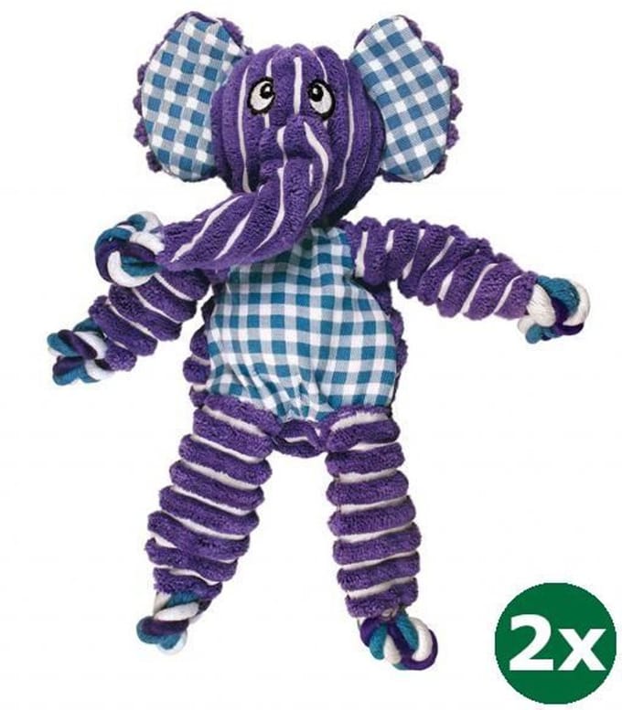 Kong floppy knots olifant 2x 36x19x8,5 cm