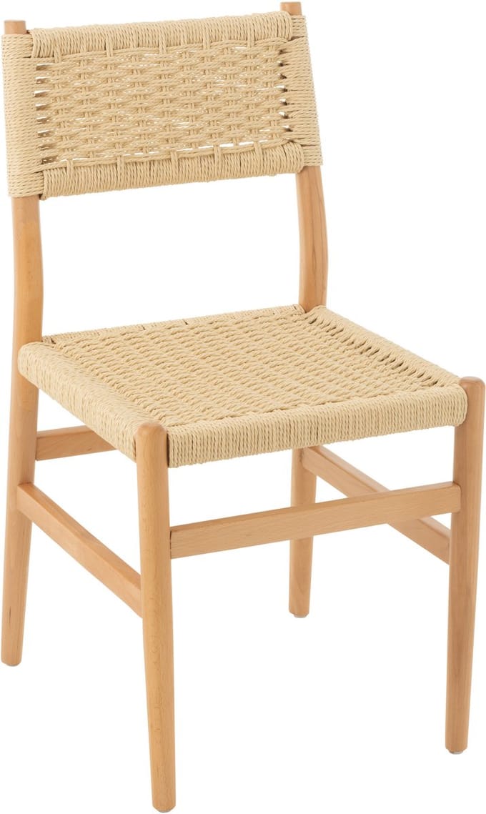 J-Line stoel Lap - beukenhout/touw - naturel