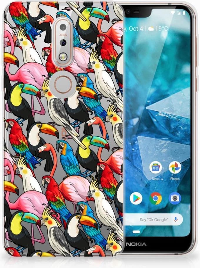 Nokia 7.1 TPU Hoesje Birds
