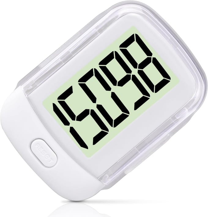 Stappenteller Clip - Activiteit Tracker - Dagelijkse Beweging - 3D Sensor Technologie - 55 Millimeter - Wit
