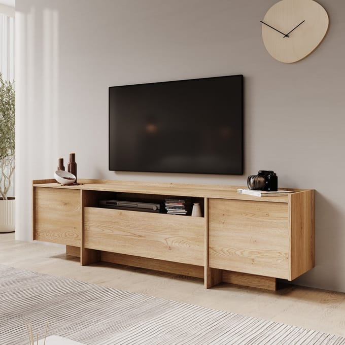 Meubella - TV-Meubel Jaxon - Eiken - 197 cm