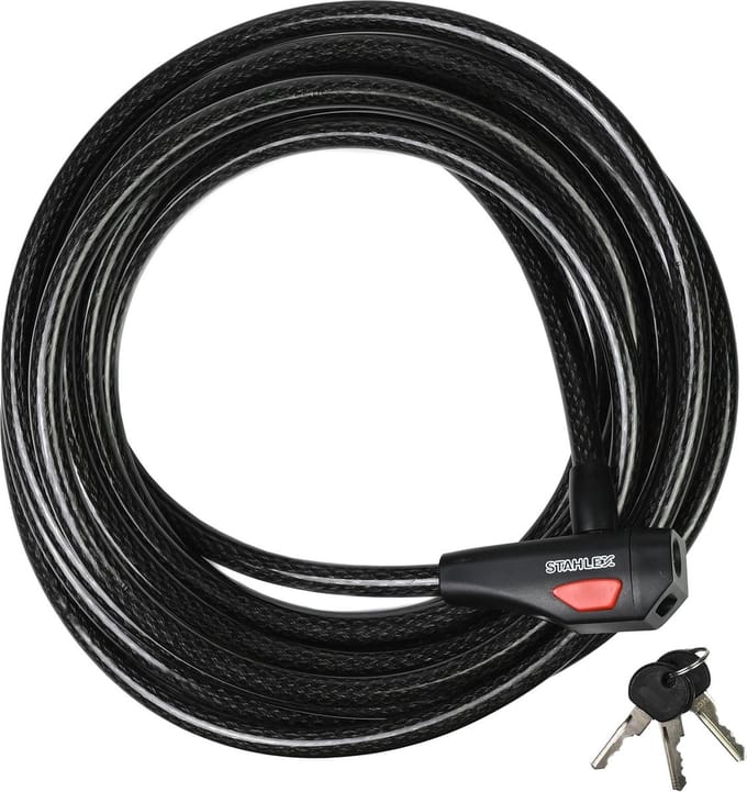 Stahlex Extra lang kabelslot - 10 meter - spatwaterdicht en slagvast - met 3 sleutels