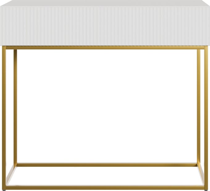 Selsey Veldio - Kaptafel 90 cm - Wit met gouden poten