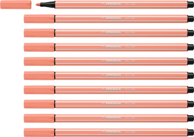 STABILO Pen 68 - premium Viltstift - Apricot - Doos 10 stuks