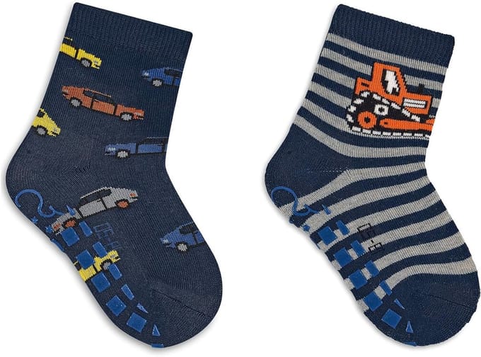 Babysokjes - Slofsokken Antislip - Veilig Lopen - Dubbele Verpakking - 0-24 Maanden - Multicolor