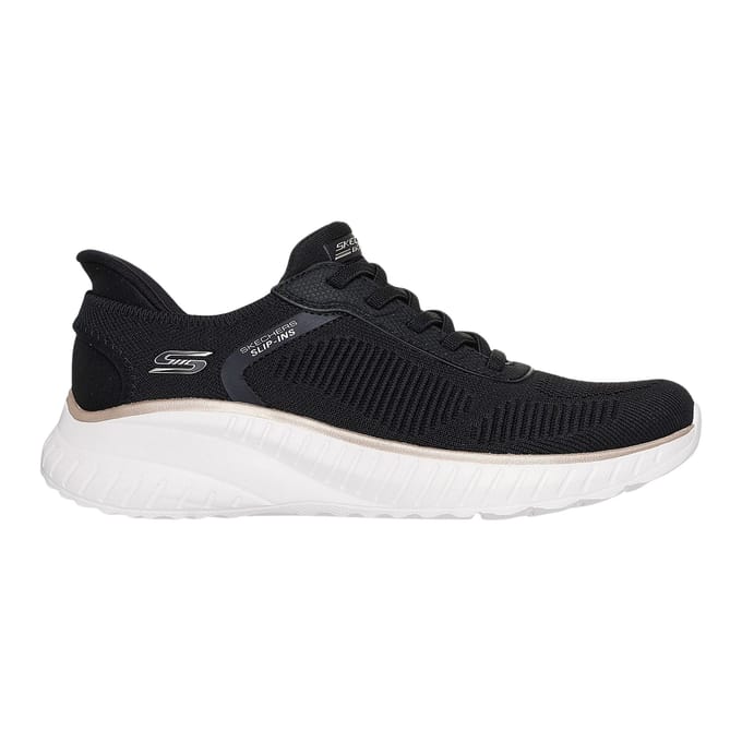 Skechers BOBS Sport Squad Chaos Textiel Dames Zwart/Goud Standaard Sneakers