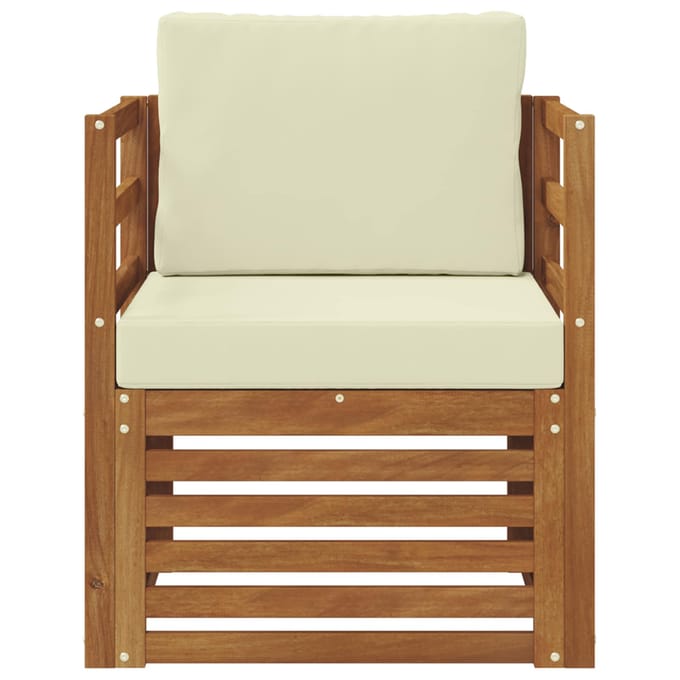 vidaXL - Buiten - bank - set - Massief - Acacia - Hout - en - Polyester