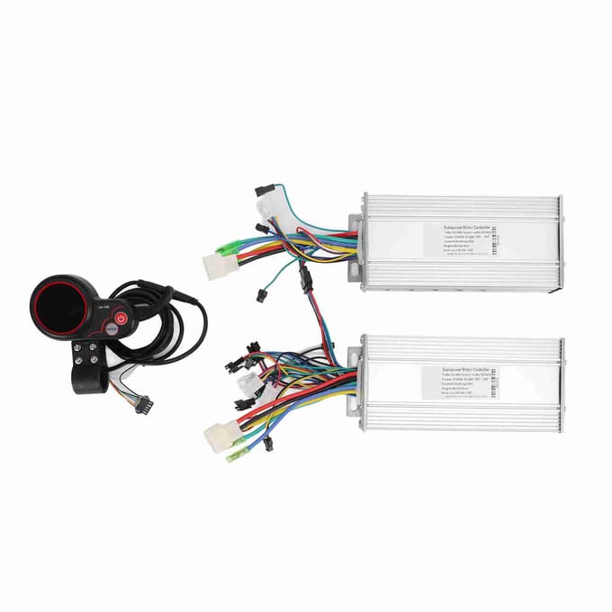 Dual Drive 3648V 1000W Elektrische Fiets Borstelloze Controller LH100 Kleuren LCD Scherm white