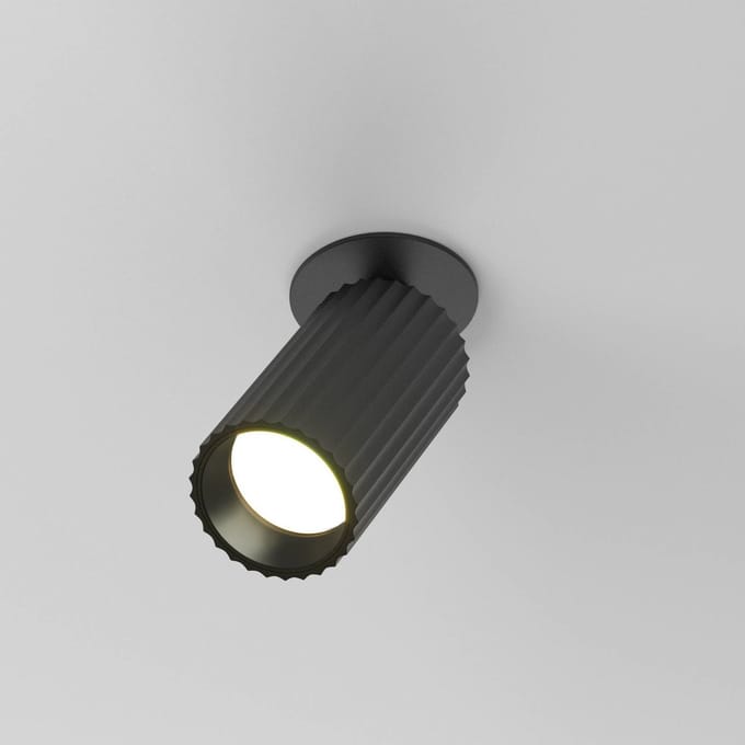 Maytoni Calipso inbouwlamp, zwart, draaibaar, GU10