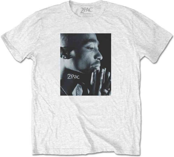 Tupac - Changes Side Photo Heren T-shirt - S - Wit