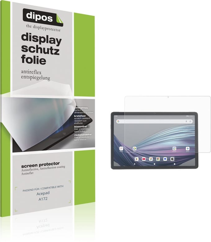 dipos – 2x Matte Beschermfolie geschikt voor Acepad A172 | Krasbestendige & antireflecterende Screenprotector Ultra-Thin