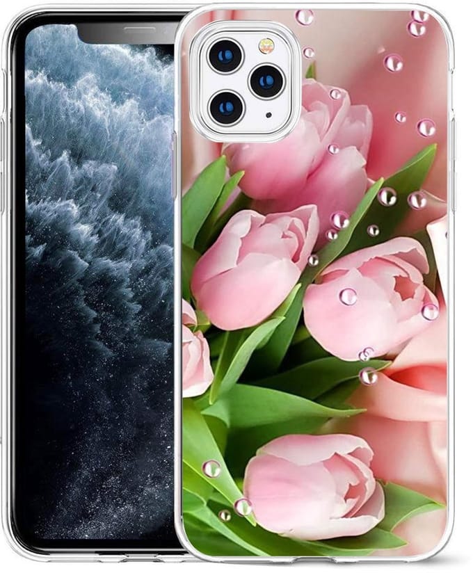Cityhoesje - Backcover iPhone 14 Pro Max - Bloemen Roze Tulp