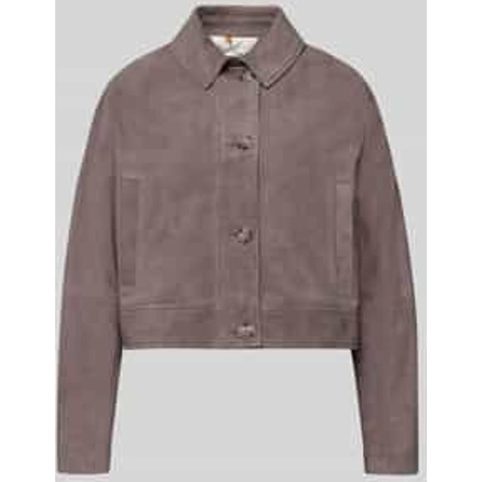 Slim fit leren jack van echt geitenleer Model 'SADELA'