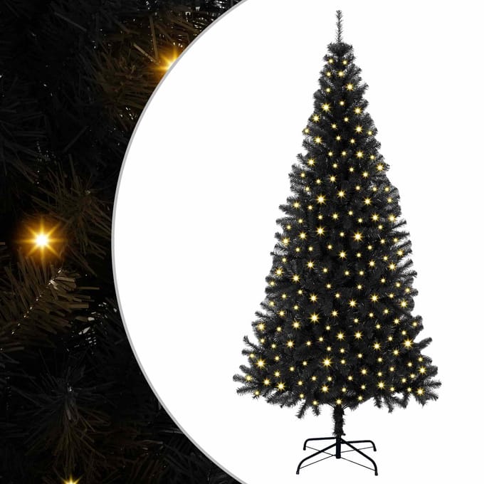 vidaXL - Kerstboom - Zwart - 180 - cm - PVC