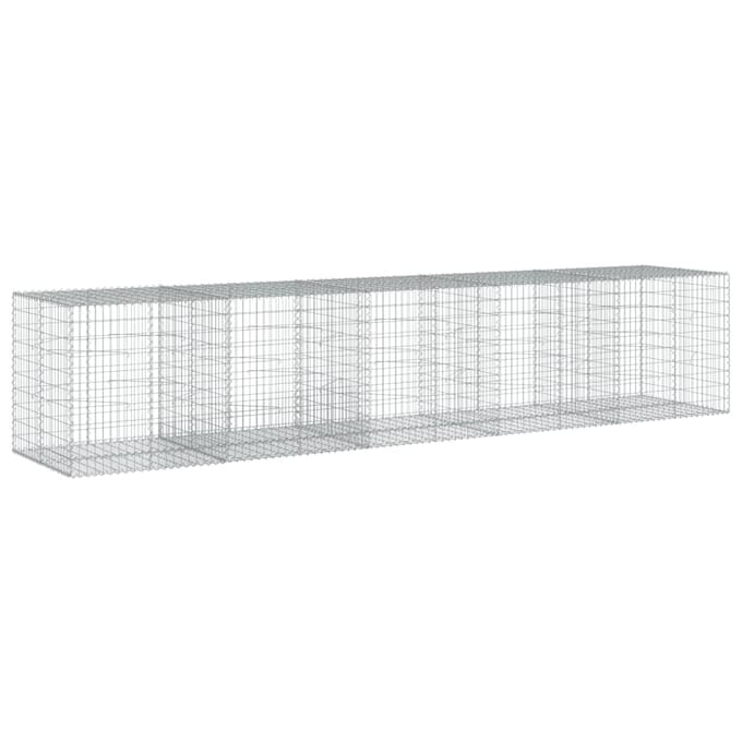 vidaXL - Schanskorf - 500x100x100 - cm - gegalvaniseerd - ijzer - zilverkleurig