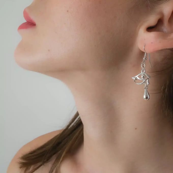 Sylvie Monthulé | Zilveren Oorbellen | Eye of Horus