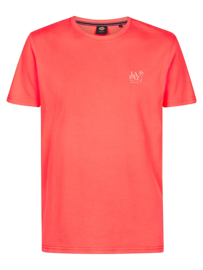 Petrol Industries - Heren Jersey T-shirt EclipseNegro - Rood - Maat L