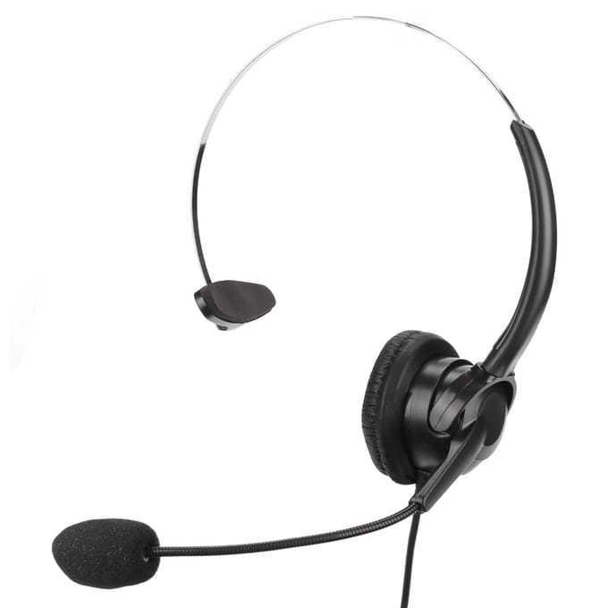 Telefoonheadset RJ9-oortelefoon met 330 graden verstelbare microfoon voor thuis en callcenterkantoor