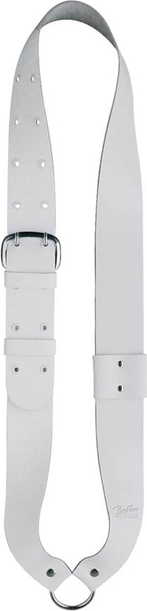 Boston SB-10 Bandelier voor kleine trom, leder, wit