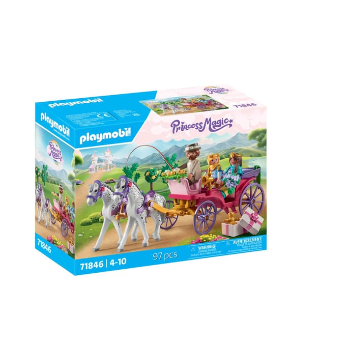 PLAYMOBIL Princess Magic Koetsrit met prins en prinses 71846