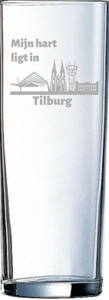 Gegraveerde longdrinkglas 31cl Tilburg