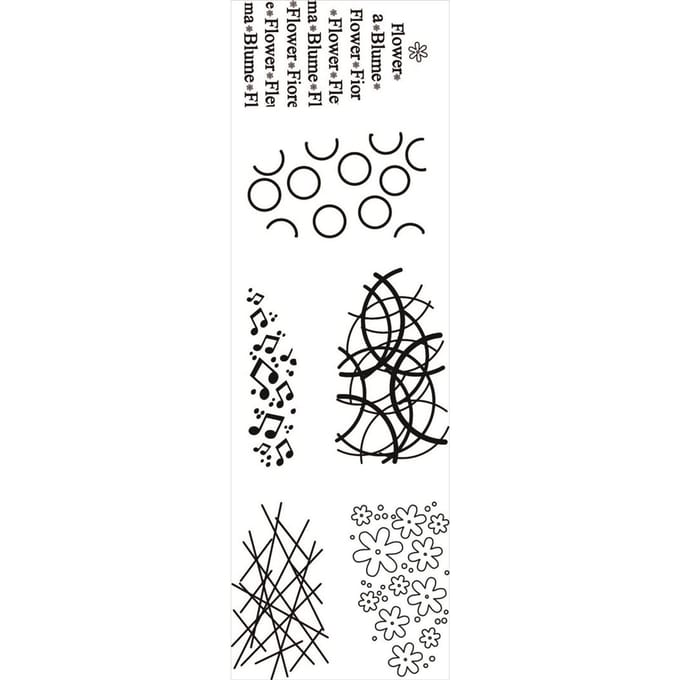 Siliconen stempel voor vouwbloemen "Design"