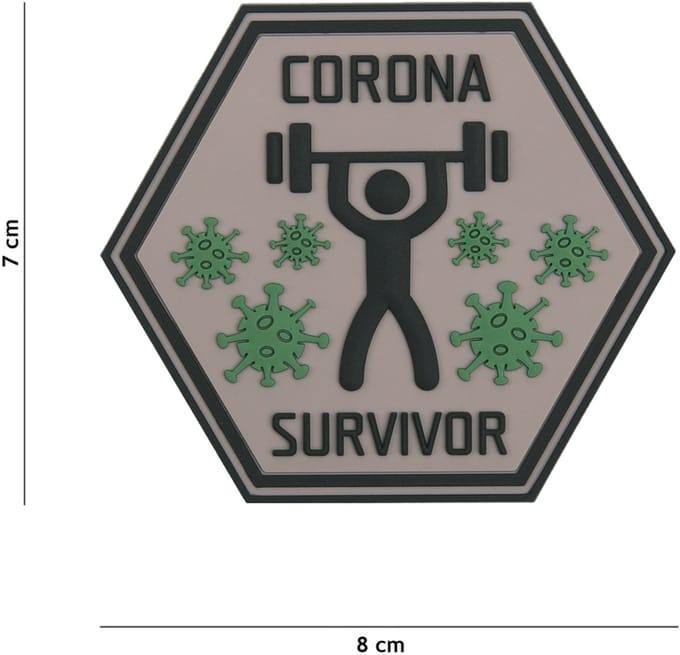 Embleem 3D PVC Corona Survivor #6101