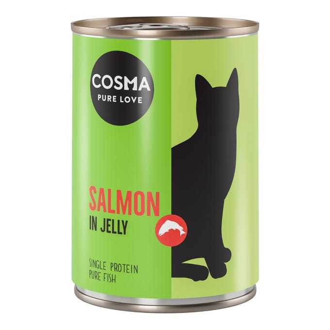 6x400g Zalm in Gelei Cosma Original Kattenvoer