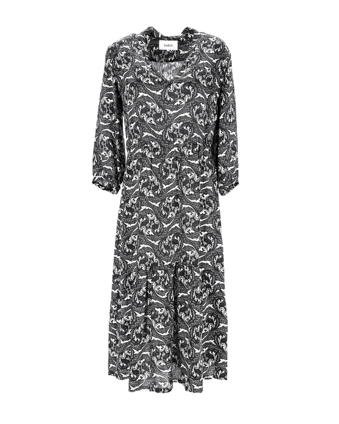 Ba&Sh midi-jurk met paisleyprint in zwarte viscose