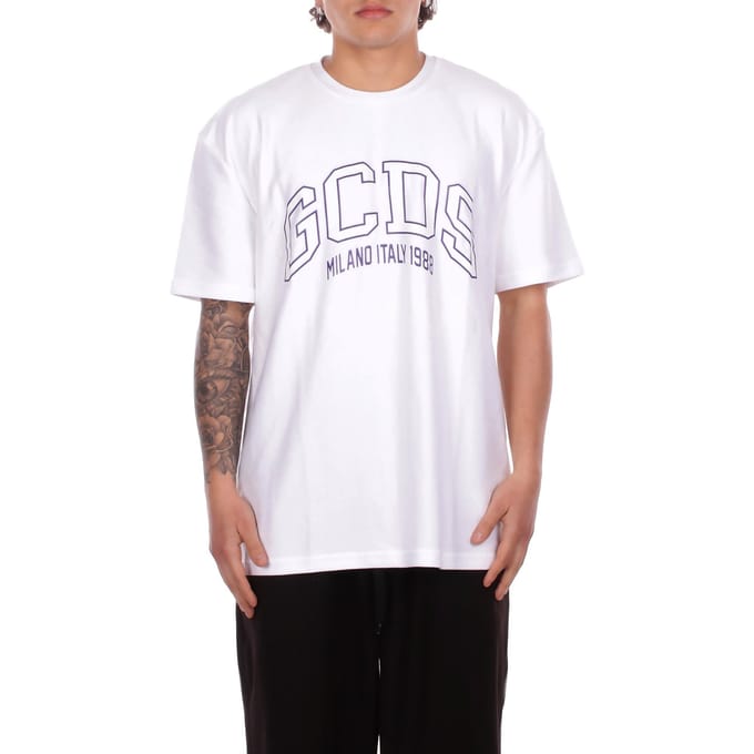 T-shirt met logo man wit