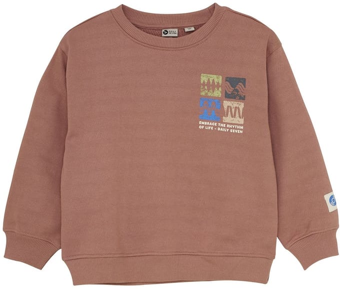 Daily7 - Oversized Sweater Artwork - Burlwood - Maat 80