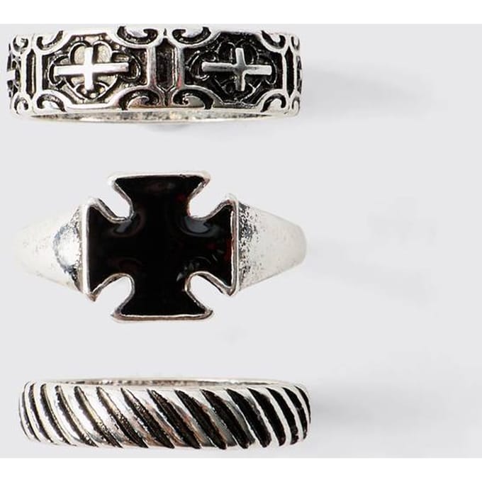 3 Pack Zilveren Ring | Silver | Size Small/Medium