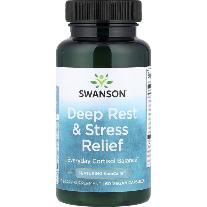 Swanson, Diepe ontspanning en stressverlichting, 60 vegetarische capsules