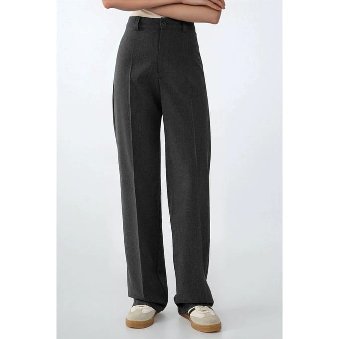 Hoge Taille Rechte Pijpen Broek