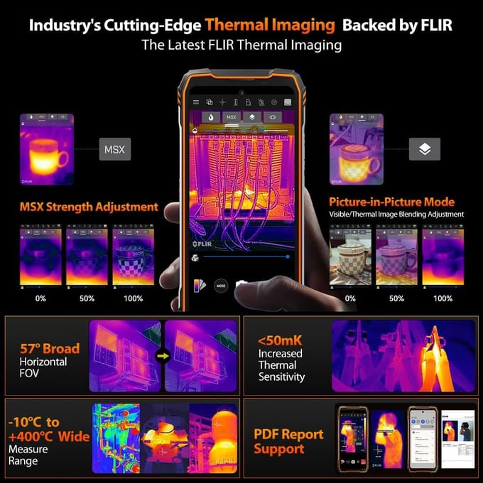 Blackview Xplore 1 Pro 5G Mobiele Telefoon 48GB+512GB 20000mAh 6.78  Scherm 64MP Android 15 Smartphone