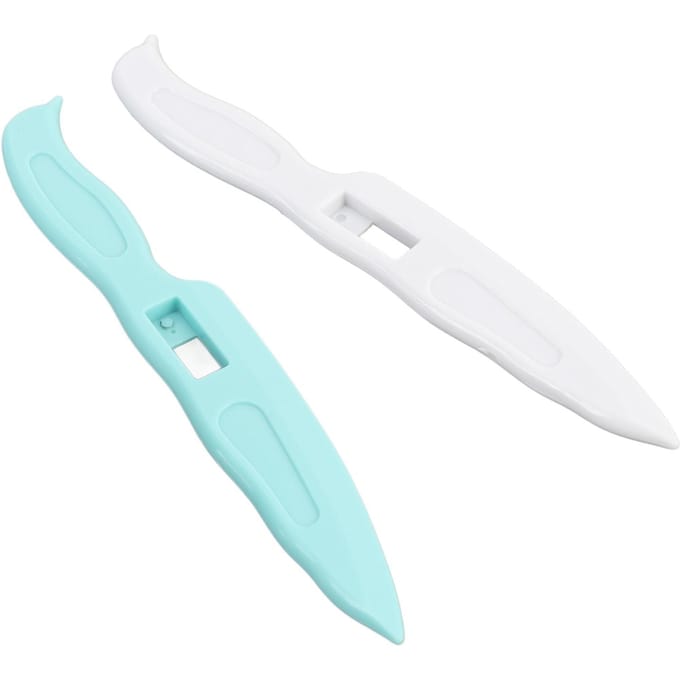 2 stuks Papiervouwset ABS Draagbaar Knutsel Score- en Vouwwerktuig voor Vouwplank Handwerk white