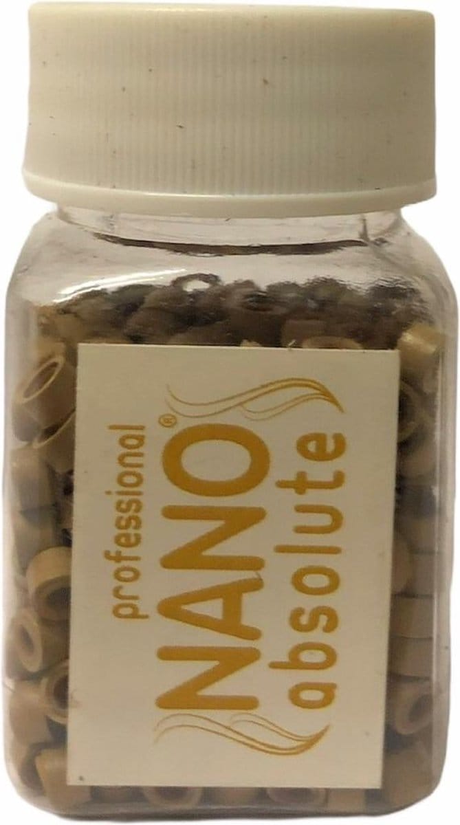 Nano Absolute - Microrings voor extensions - BRUIN - 500 stuks - 5 mm
