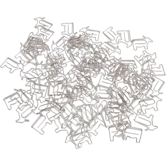 100PCS Clips Papier Forme Vache Fil de Fer Mignon Clip Marque-Page pour Fichier Scrapbook Note Bureau École white