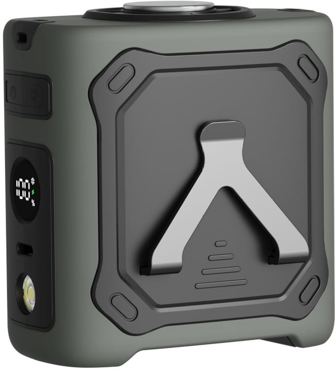 Tailleventilator - Draagbare Ventilator - 4000 mAh - voor Buitenwerk en Onderweg - 9,5 x 7,5 x 12 cm - Groen