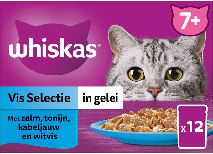Whiskas 7+ Selectie in gelei - Vis - 24 x 85 g