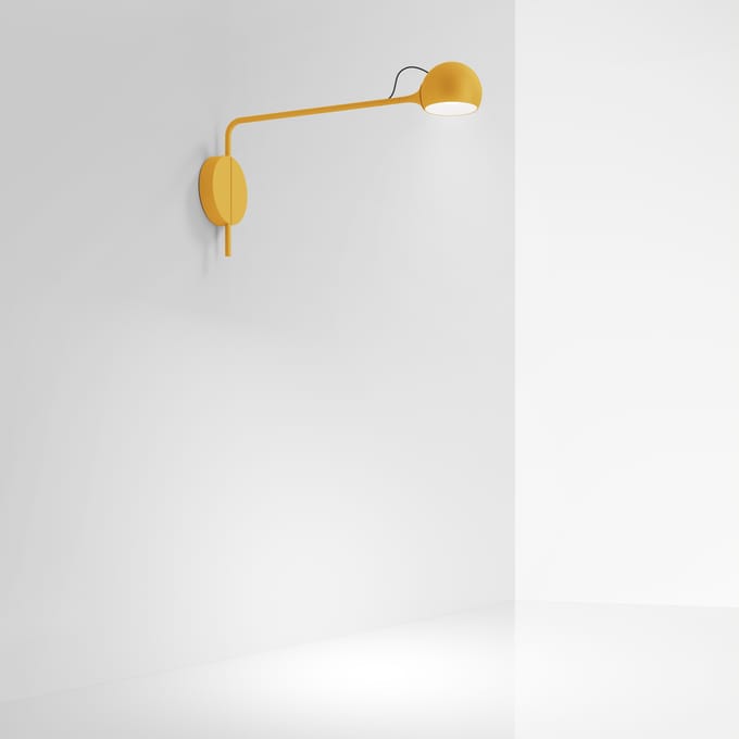Artemide IXA wandlamp - geel - met stekker
