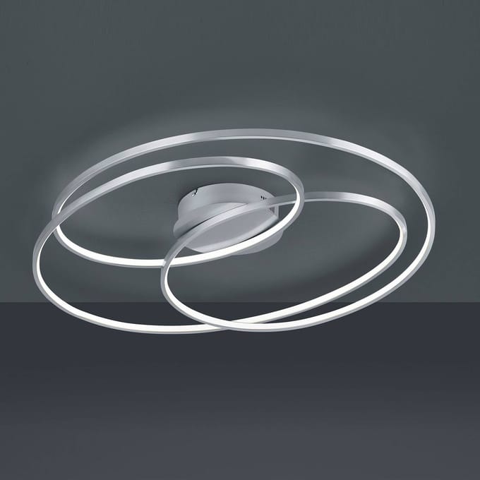 Trio Lighting LED plafondlamp Gale, 80 cm, nikkel mat
