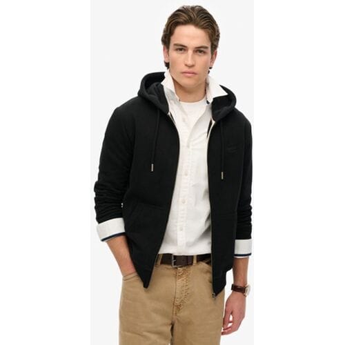 Superdry - Essential Logo Half Brushed Zip Hoodie - Heren - Hoodies