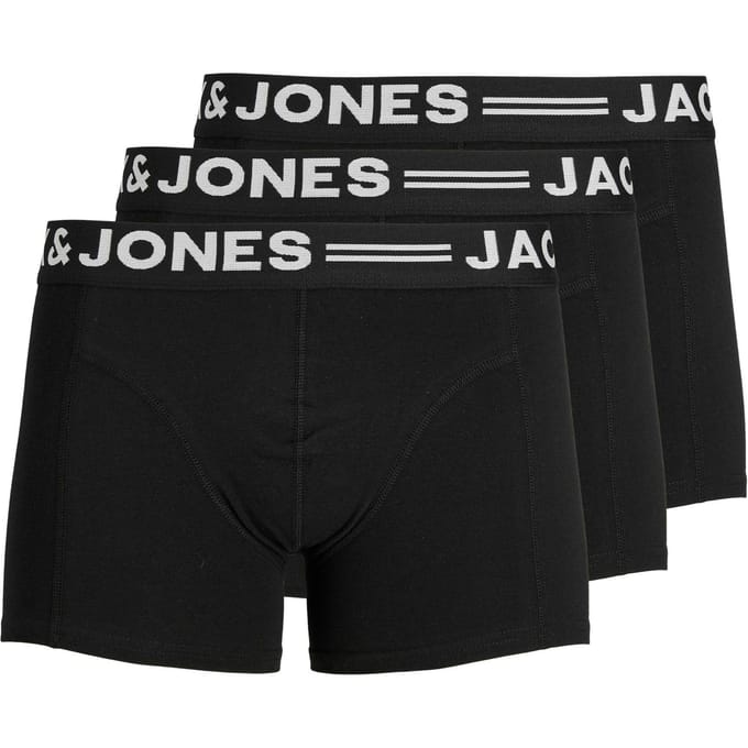 Jack & Jones Boxers - SENSE TRUNKS 3-PACK - S tot XXL - voor Mannen - zwart